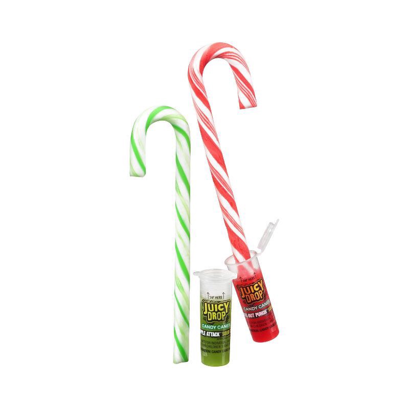 slide 2 of 3, JuicyDrop Candy Canes - 6 Count, 5.1 oz