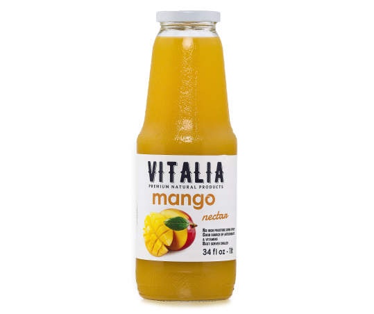 slide 1 of 1, Vitalia Mango Nectar - Glass Bottles - 34 fl oz, 34 fl oz