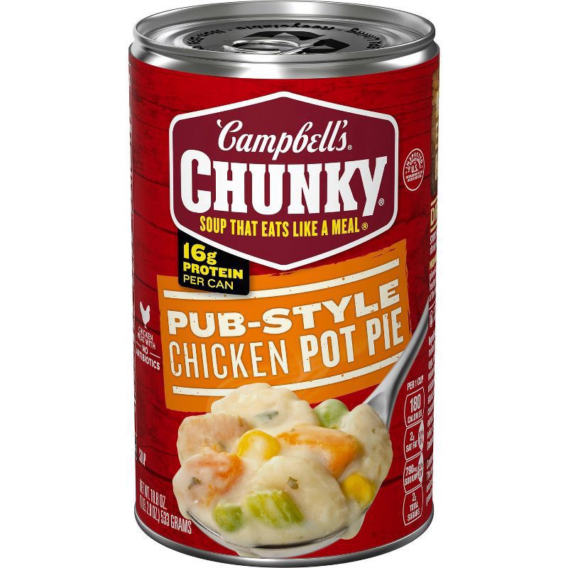 slide 1 of 5, Campbell's Pub-Style Chicken Pot Pie Soup, 18.8 oz Can, 18.8 oz