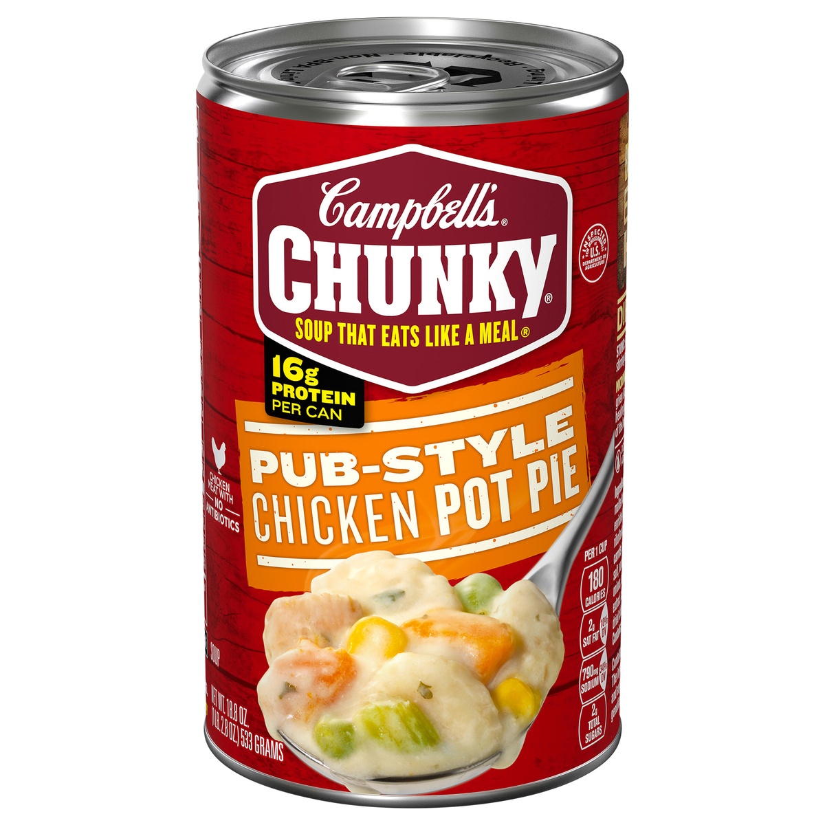 slide 1 of 8, Campbell's Chunky Pub-Style Chicken Pot Pie Soup, 18.8 oz