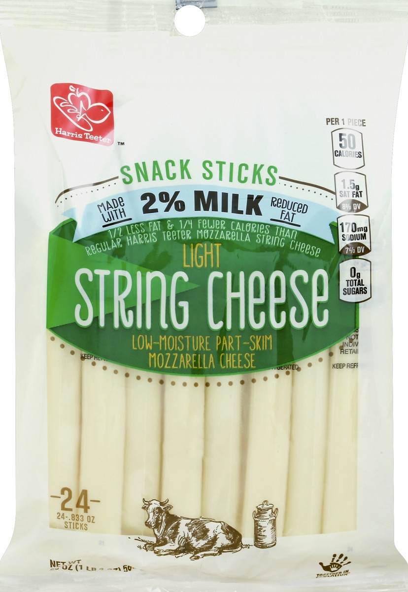 slide 3 of 3, Harris Teeter Lite String Cheese, 1 ct