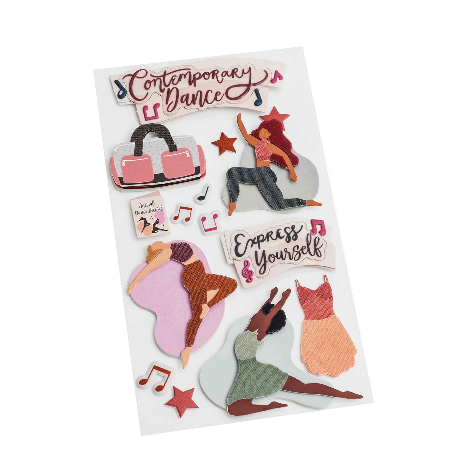 slide 2 of 5, Contemporary Dance Dimensional Stickers By Recollections, 3.88 in x 7.25 in