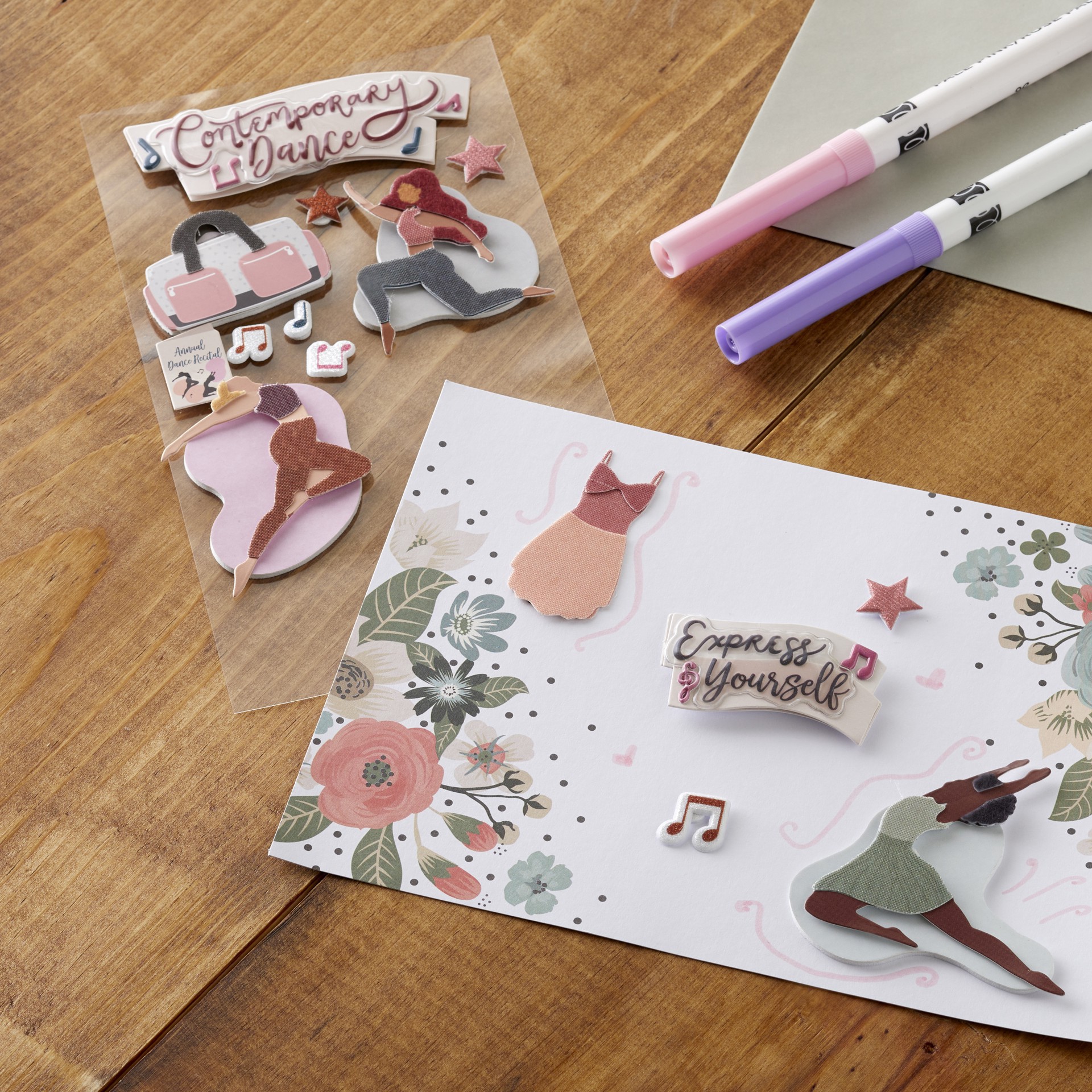 slide 4 of 5, Contemporary Dance Dimensional Stickers By Recollections, 3.88 in x 7.25 in