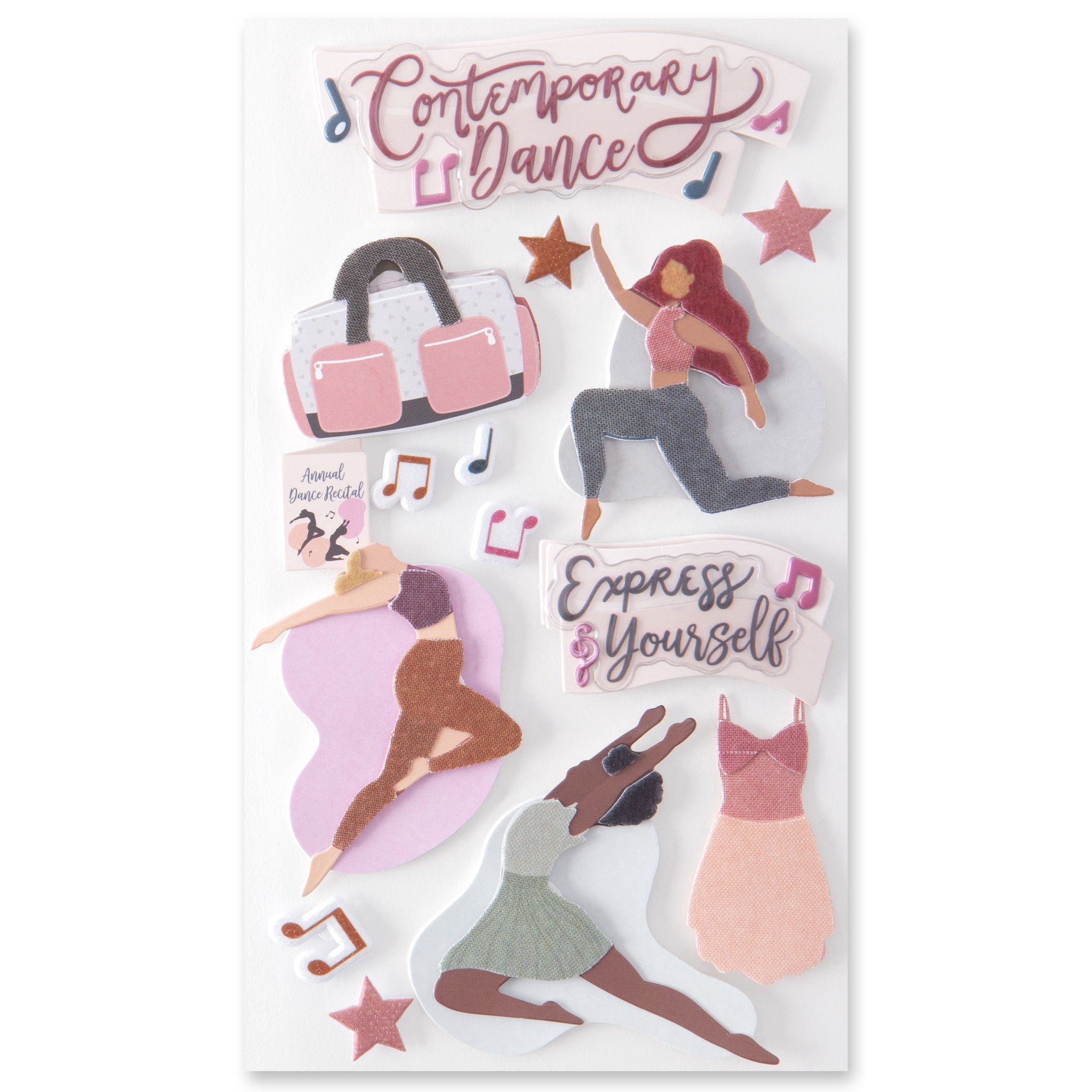 slide 3 of 5, Contemporary Dance Dimensional Stickers By Recollections, 3.88 in x 7.25 in