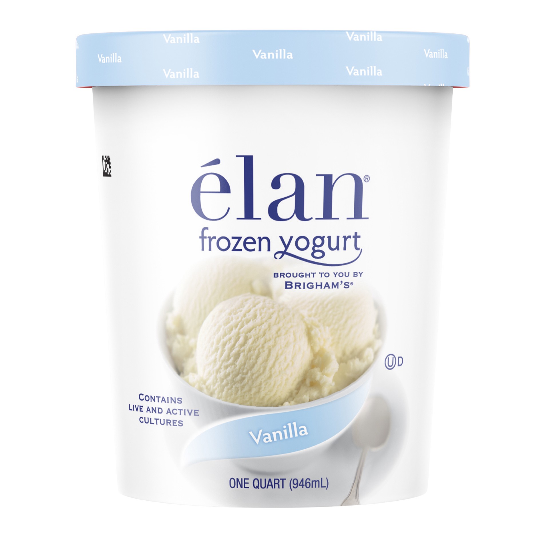 slide 1 of 3, Elan Vanilla Low Fat Frozen Yogurt, 32 fl oz