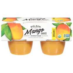 Golden Farms Organic Unsweetened Mango Sauce 4 - 4 oz Cups