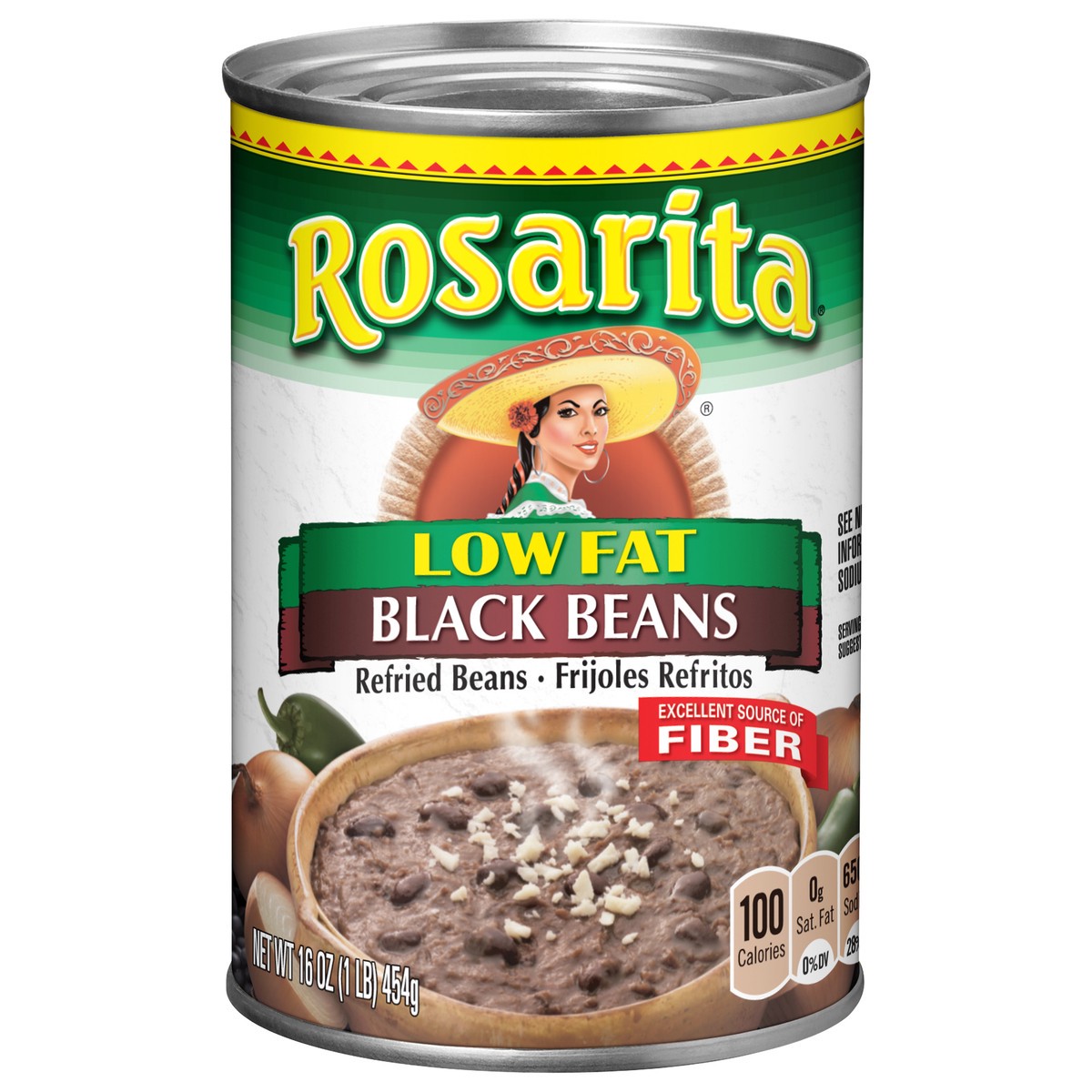 slide 1 of 2, Rosarita Refried Low Fat Black Beans 16 oz, 16 oz