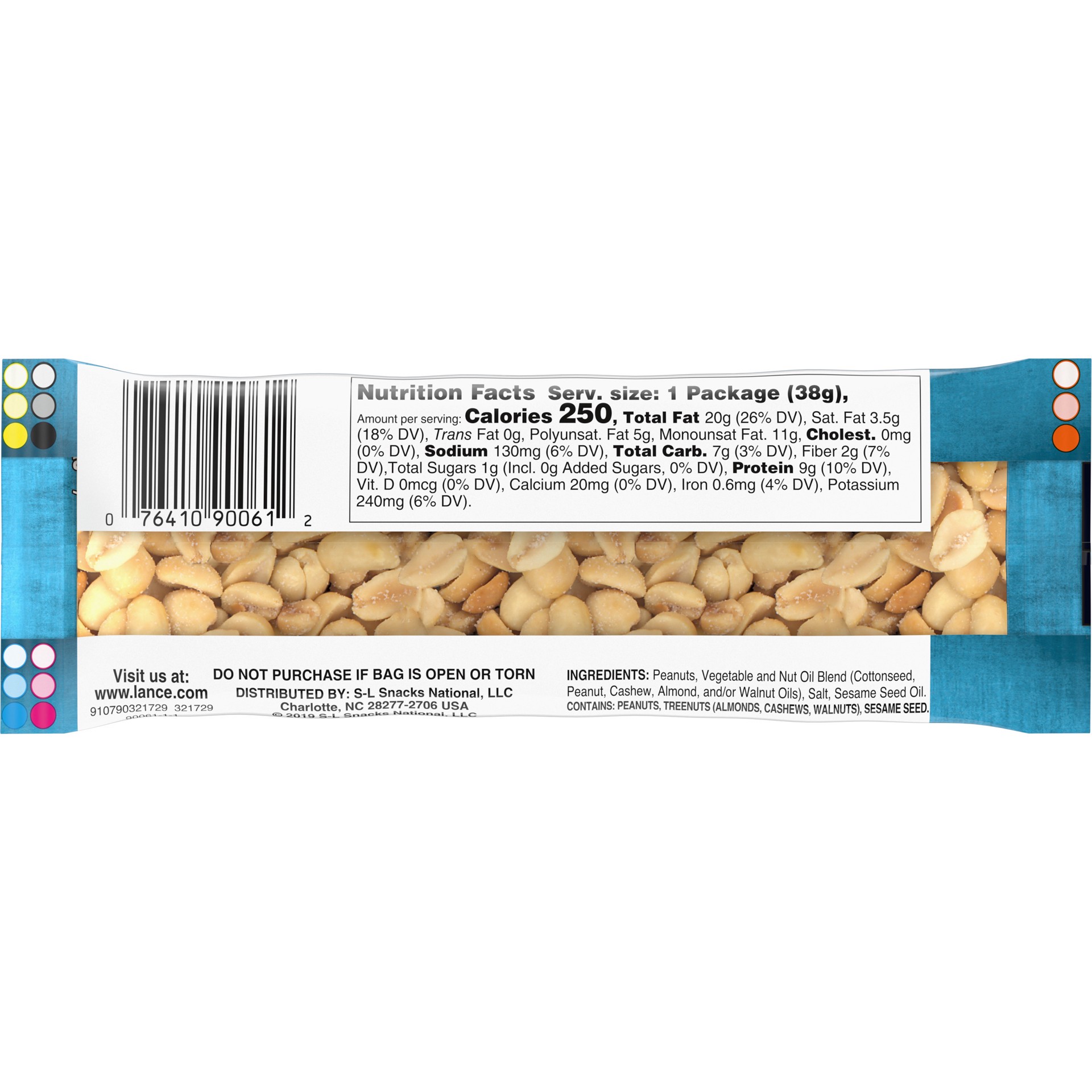 slide 3 of 5, Lance Salted Peanuts, Individual Pack 1.37 Oz, 1.38 oz