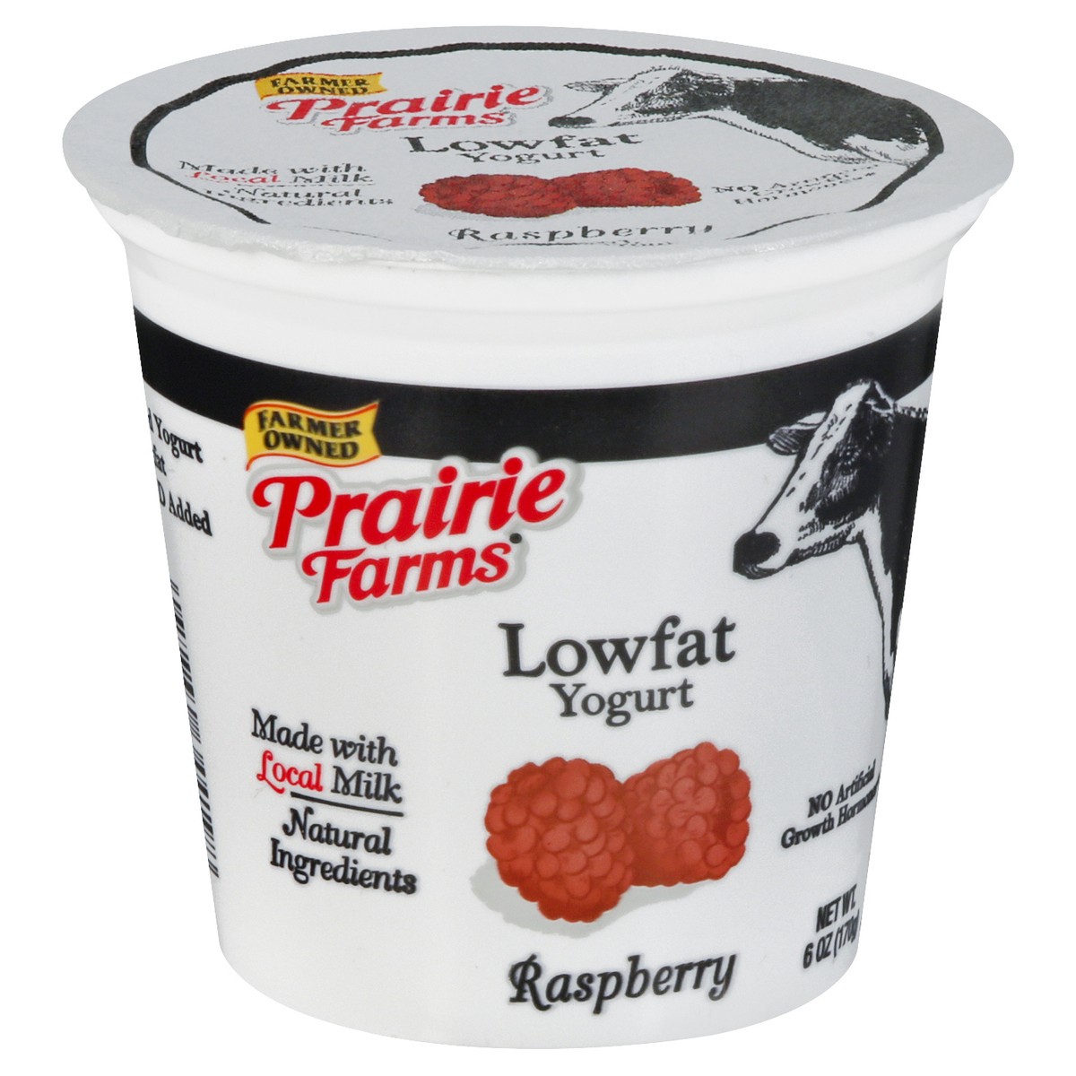 slide 2 of 9, Prairie Farms Lowfat Blended Raspberry Yogurt 6 oz, 6 oz