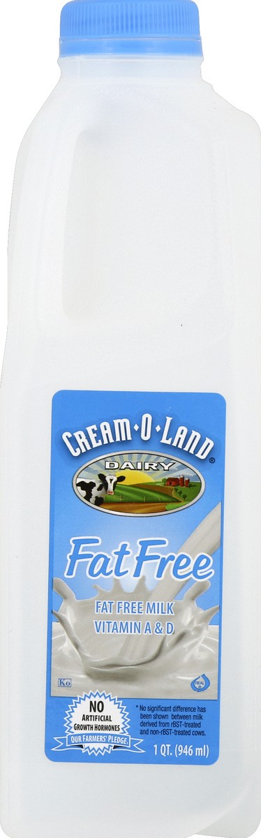 slide 1 of 6, Cream-O-Land Skim Milk, 1 pint