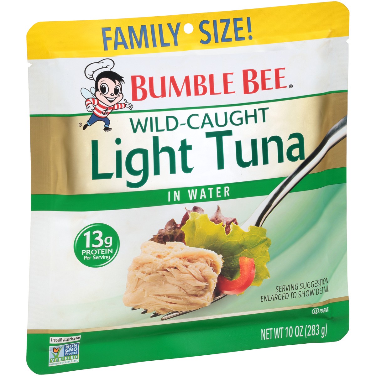 slide 2 of 11, Bumble Bee Wild Caught Light Tuna in Water Family Size 10 oz, 10 oz