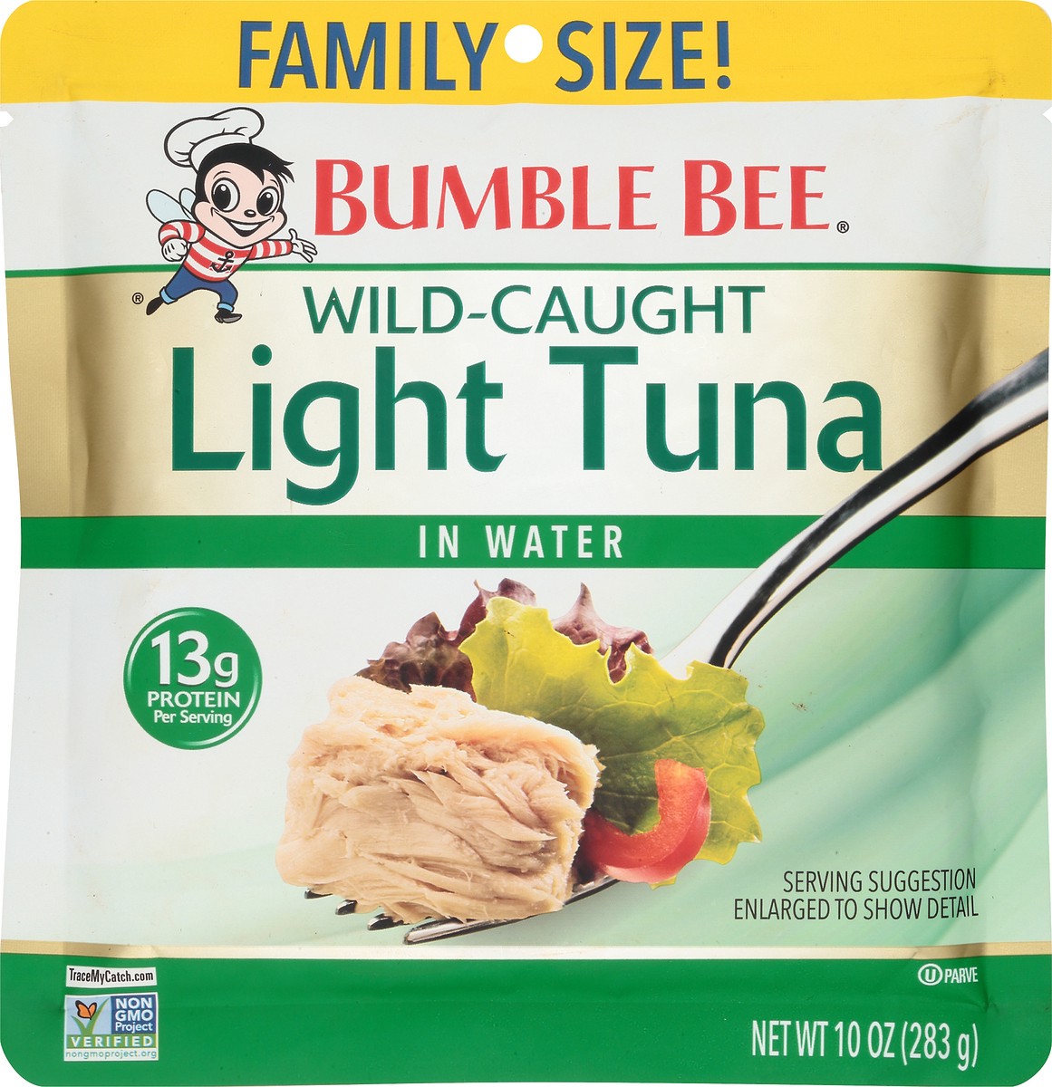 slide 6 of 11, Bumble Bee Wild Caught Light Tuna in Water Family Size 10 oz, 10 oz