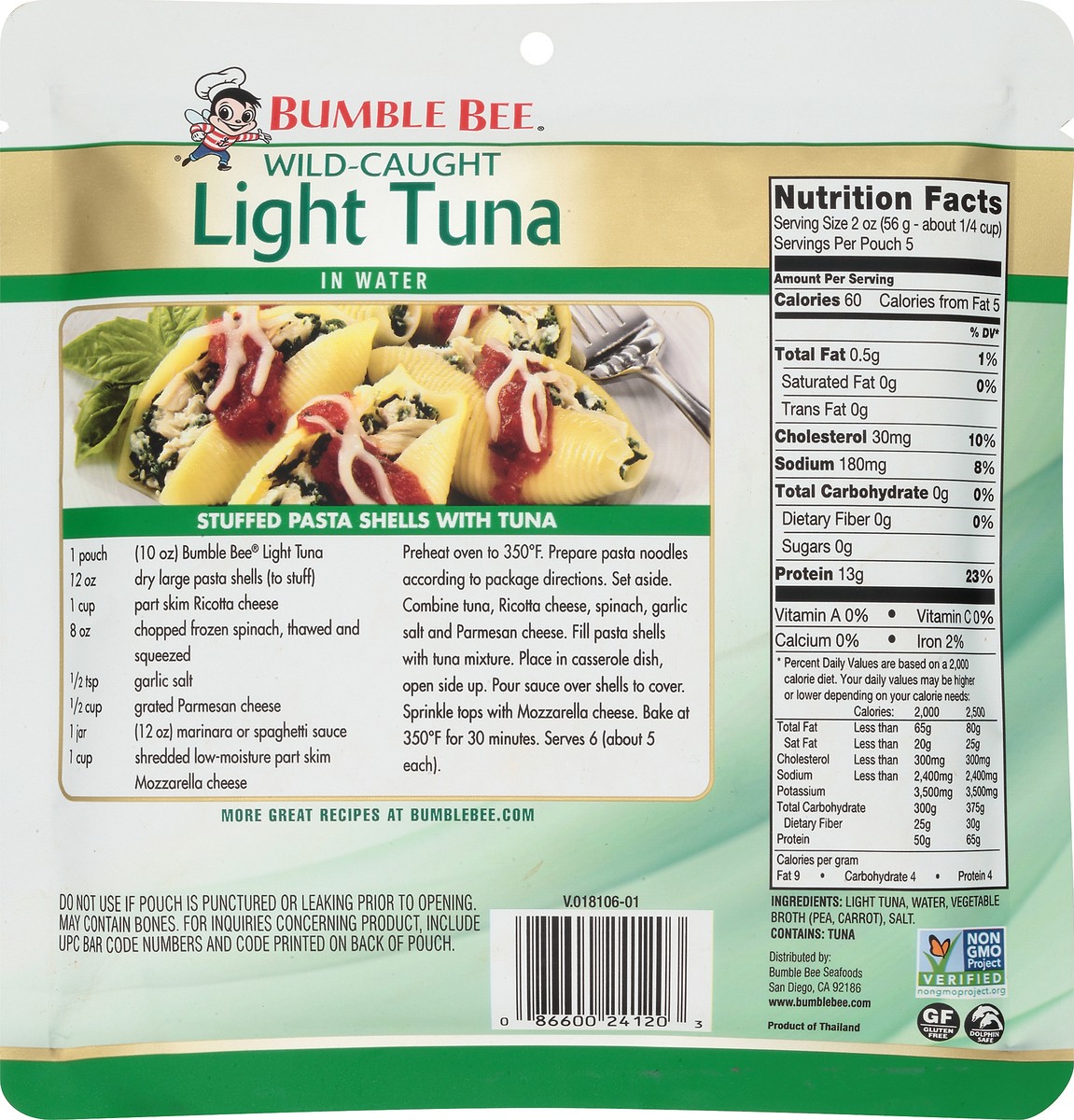 slide 4 of 11, Bumble Bee Wild Caught Light Tuna in Water Family Size 10 oz, 10 oz