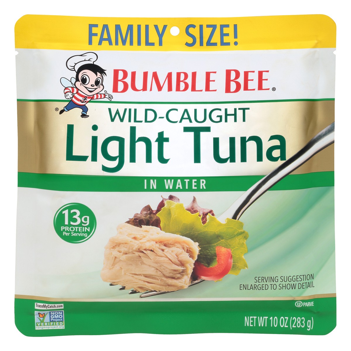 slide 5 of 11, Bumble Bee Wild Caught Light Tuna in Water Family Size 10 oz, 10 oz