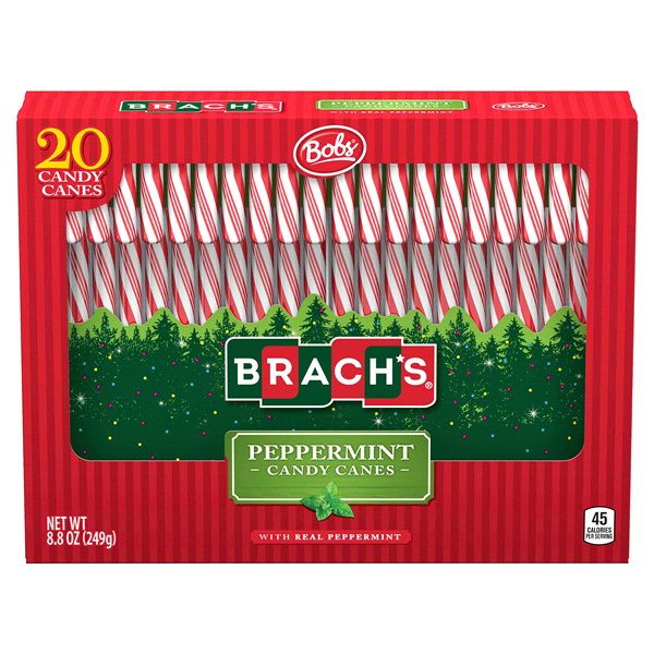 slide 1 of 1, Brach's Bob's Holiday Red & White Candy Canes, 8.8 oz