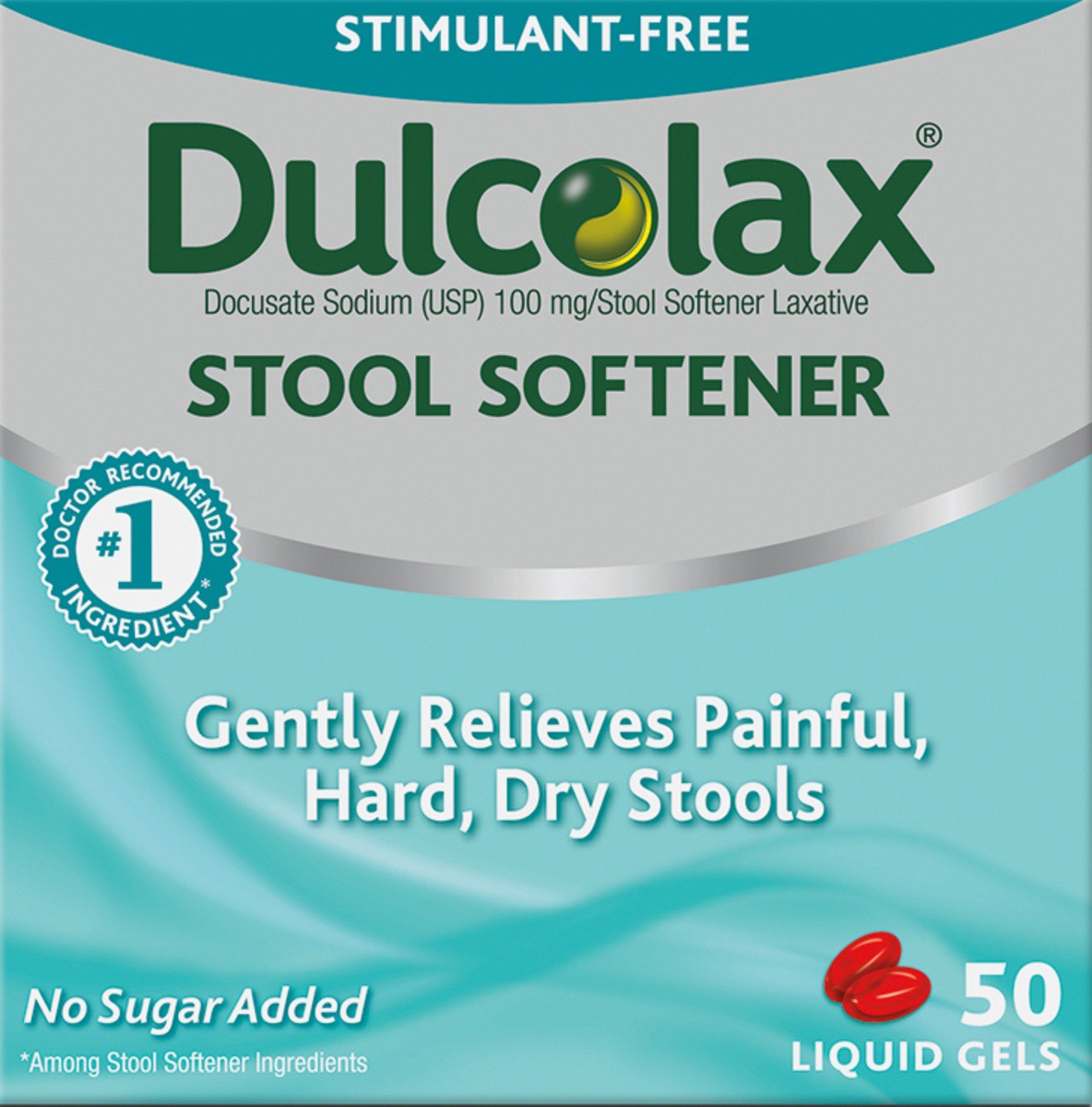 slide 6 of 7, DulcoEase Dulcolax Stool Softener Liquid Gels, 50 ct