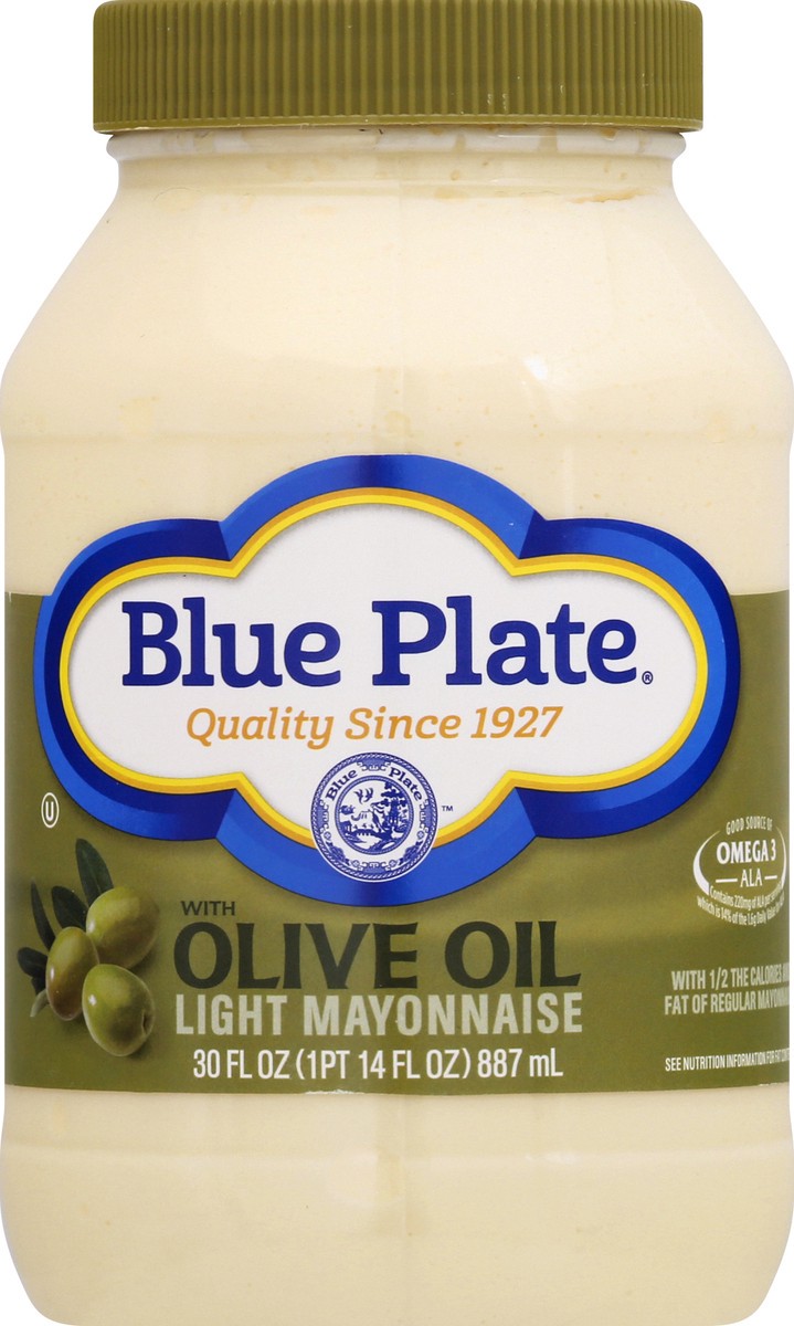 slide 11 of 13, Blue Plate With Olive Oil Mayonnaise 30 oz, 30 oz