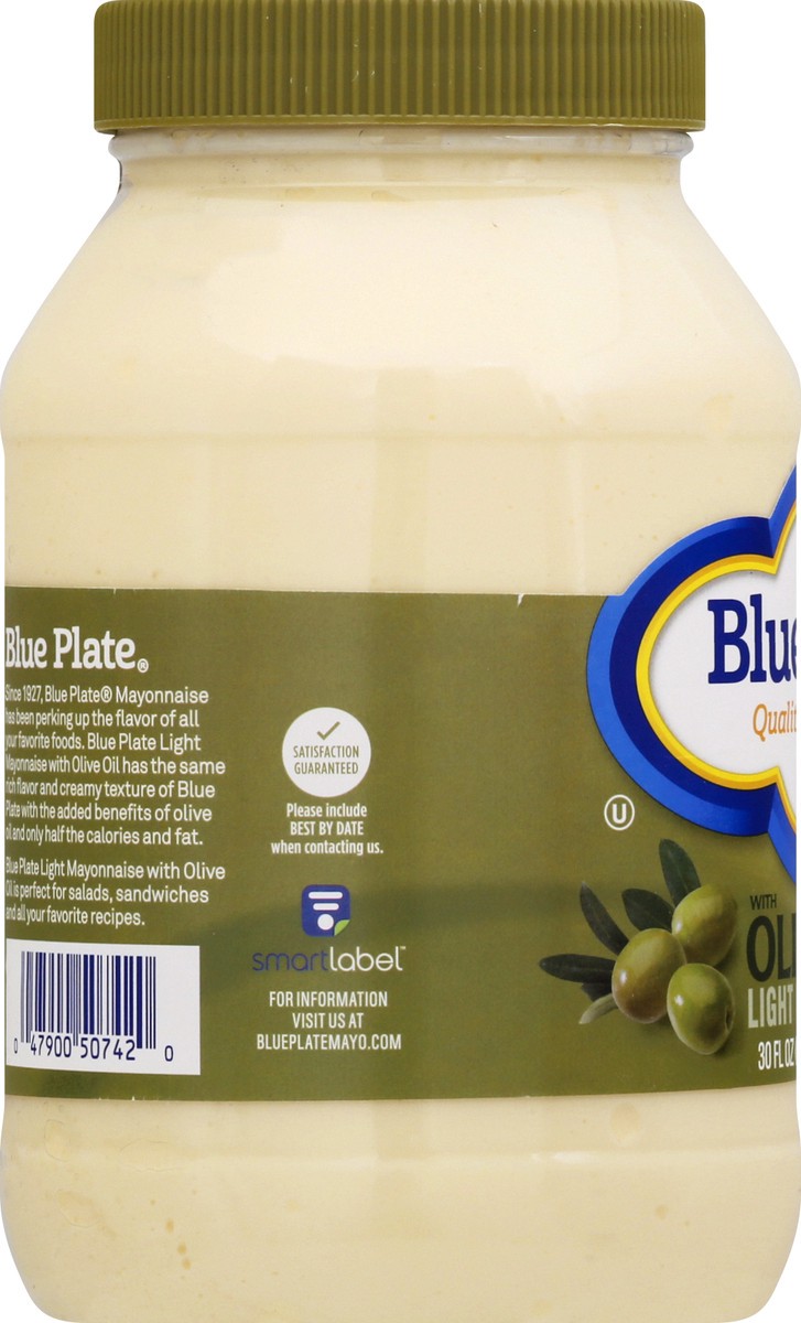 slide 5 of 13, Blue Plate With Olive Oil Mayonnaise 30 oz, 30 oz