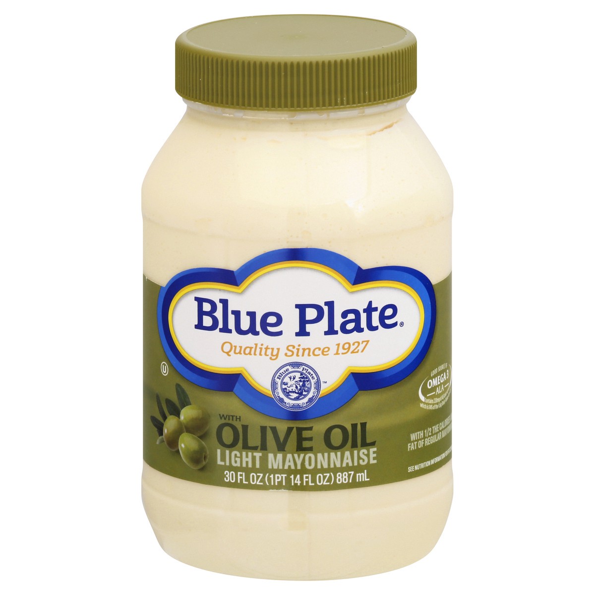 slide 3 of 13, Blue Plate With Olive Oil Mayonnaise 30 oz, 30 oz