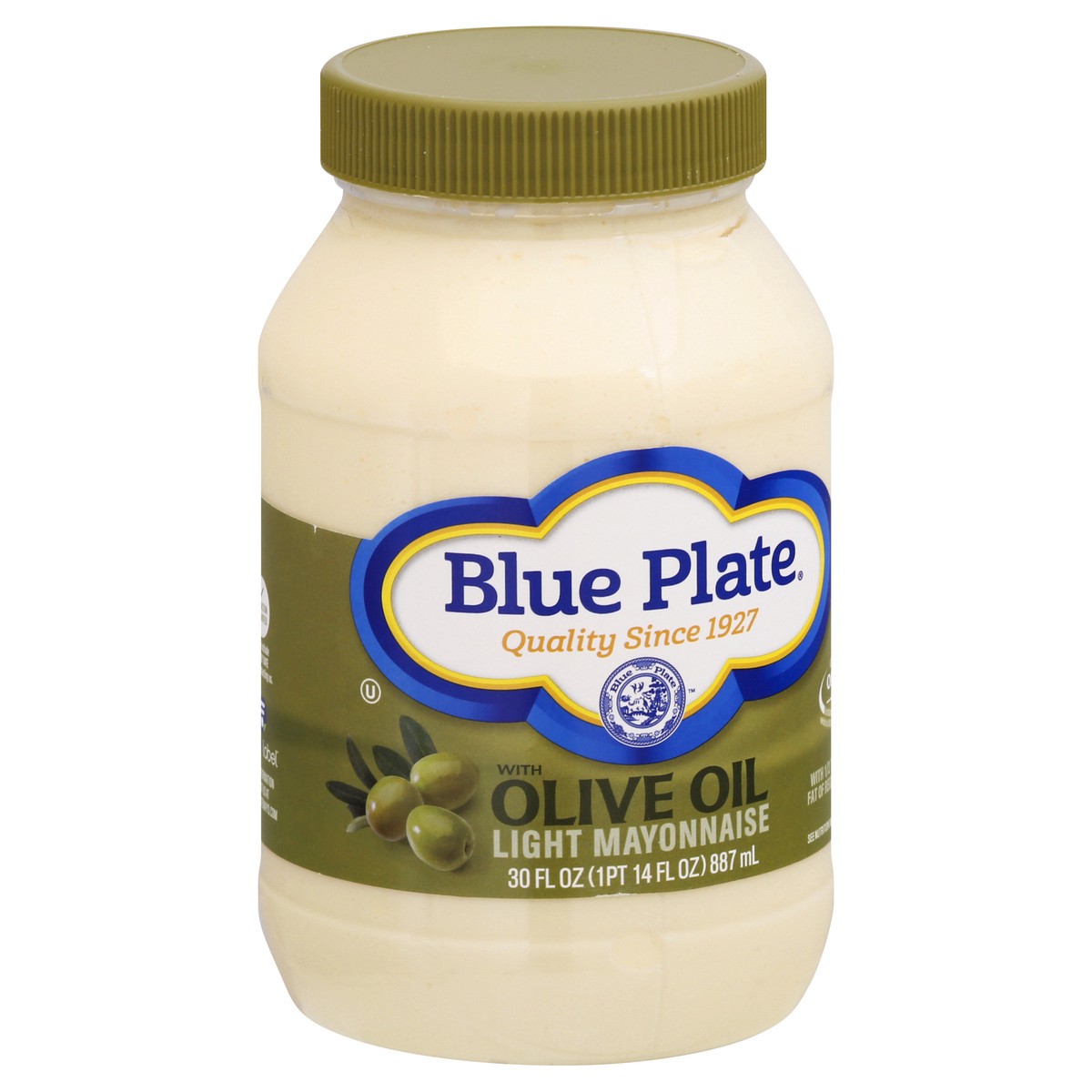 slide 6 of 13, Blue Plate With Olive Oil Mayonnaise 30 oz, 30 oz