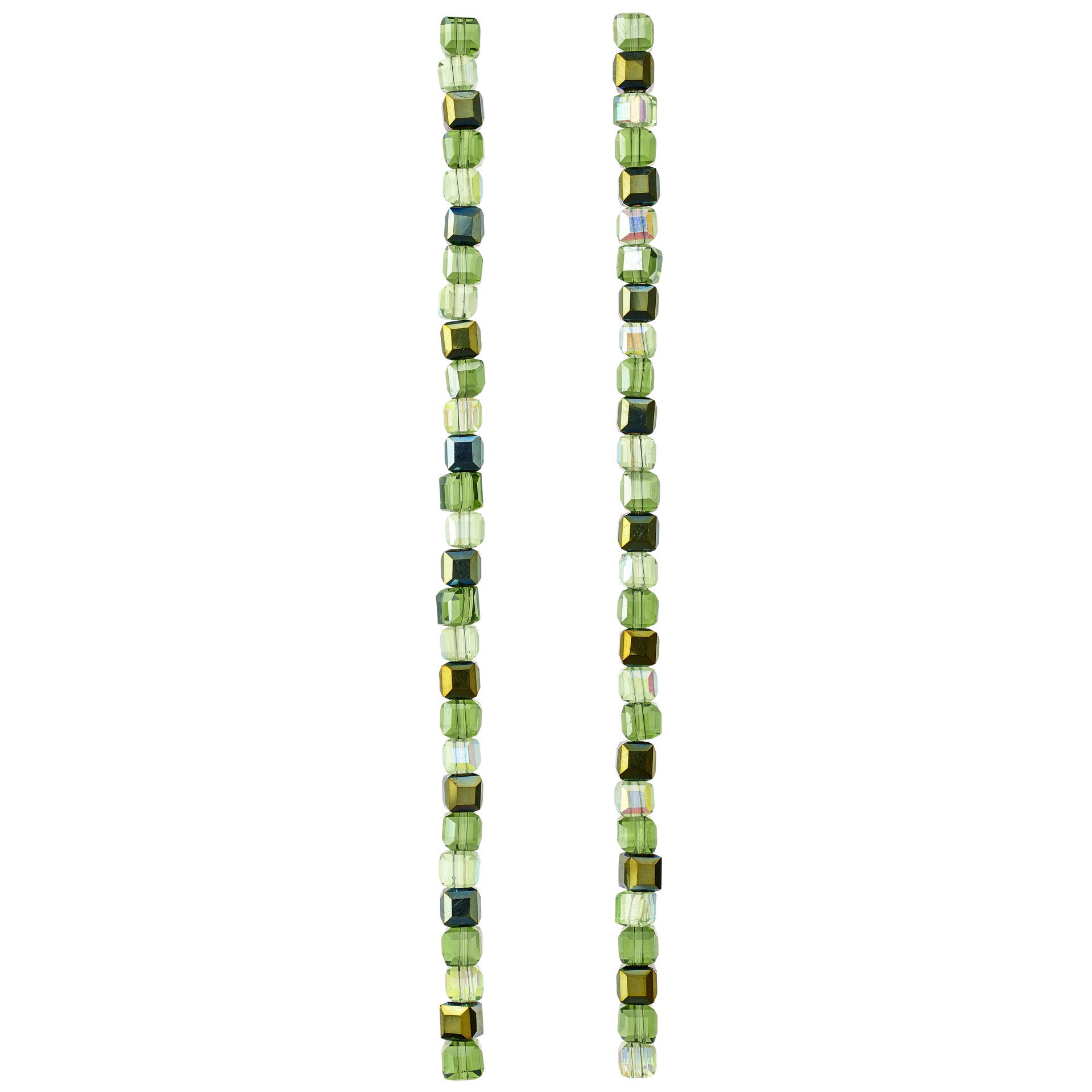 slide 2 of 3, 4mm Glass Cube Mix By Bead Landing, 4 mm