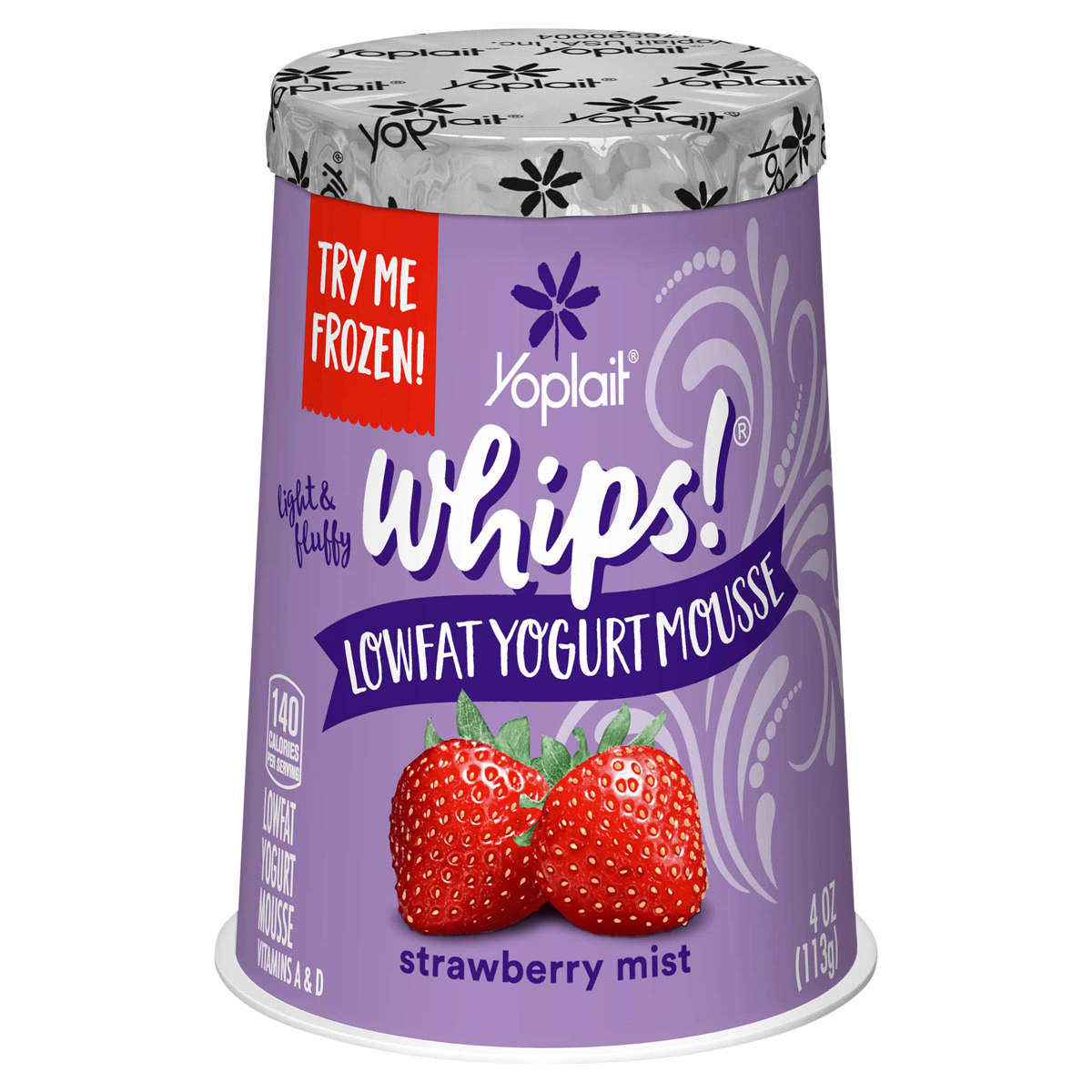 slide 1 of 4, Yoplait Whips Yogurt Whips Strawberry Mist, 4 oz