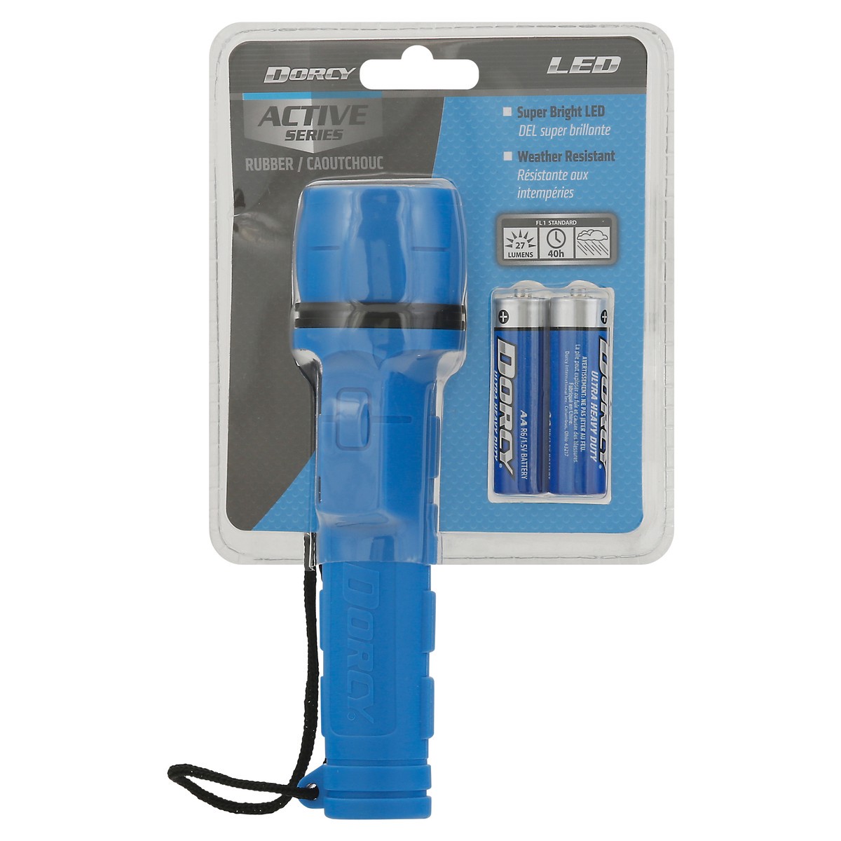 slide 2 of 9, DORCY 2Aa Rubber Led Flashlight, 1 ct