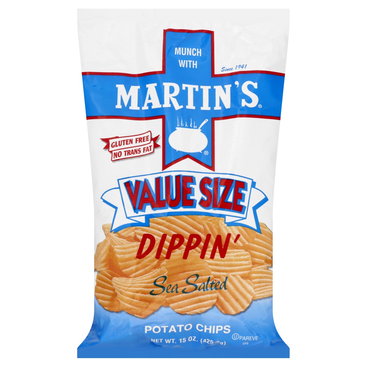 slide 4 of 13, Martin's Dippin' Value Size Sea Salted Potato Chips 15 oz, 15 oz