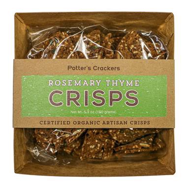 slide 1 of 1, Potters Cracker Potter's Rosemary Thyme Crisps, 5.3 oz