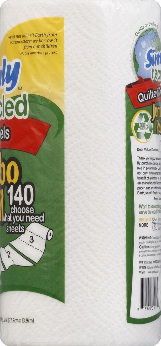 slide 3 of 7, Simply Recycled Paper Towels 1 ea, 1 ct