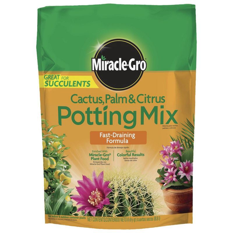 slide 1 of 1, Miracle-Gro Cactus Palm Citrus Potting Soil - 8qt, 8 qt