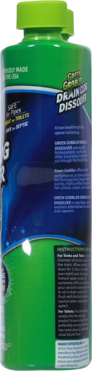 slide 8 of 9, Green Gobbler Drain Clog Dissolver Bottle 2 ea, 2 ct