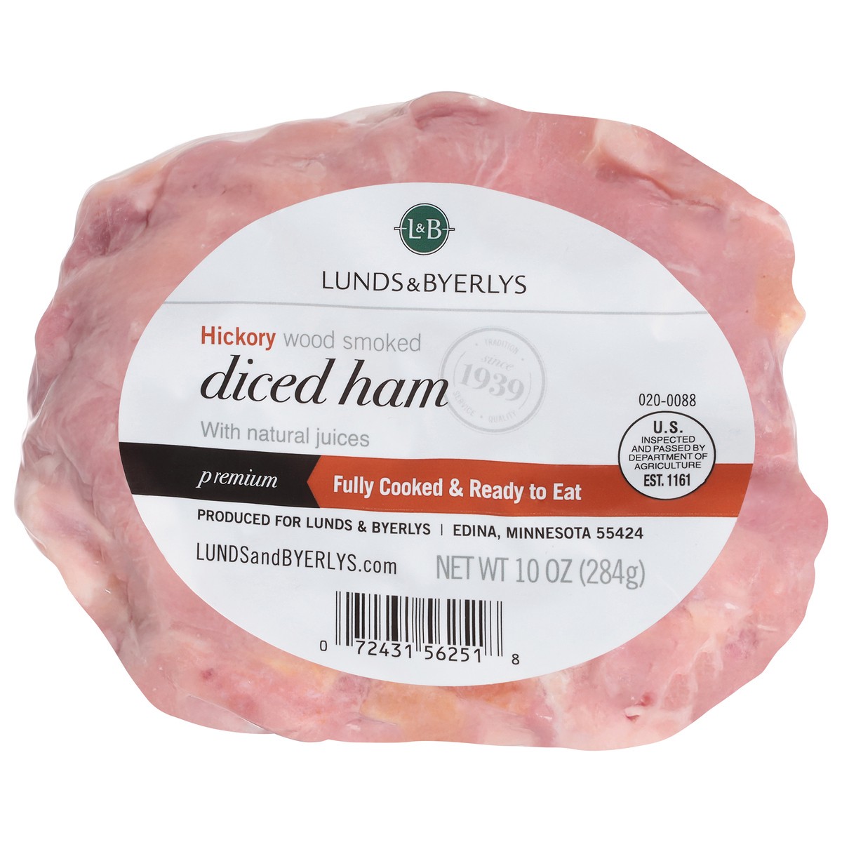 slide 4 of 4, Lunds & Byerlys Premium Diced Hickory Wood Smoked Ham with Natural Juices 10 oz, 10 oz