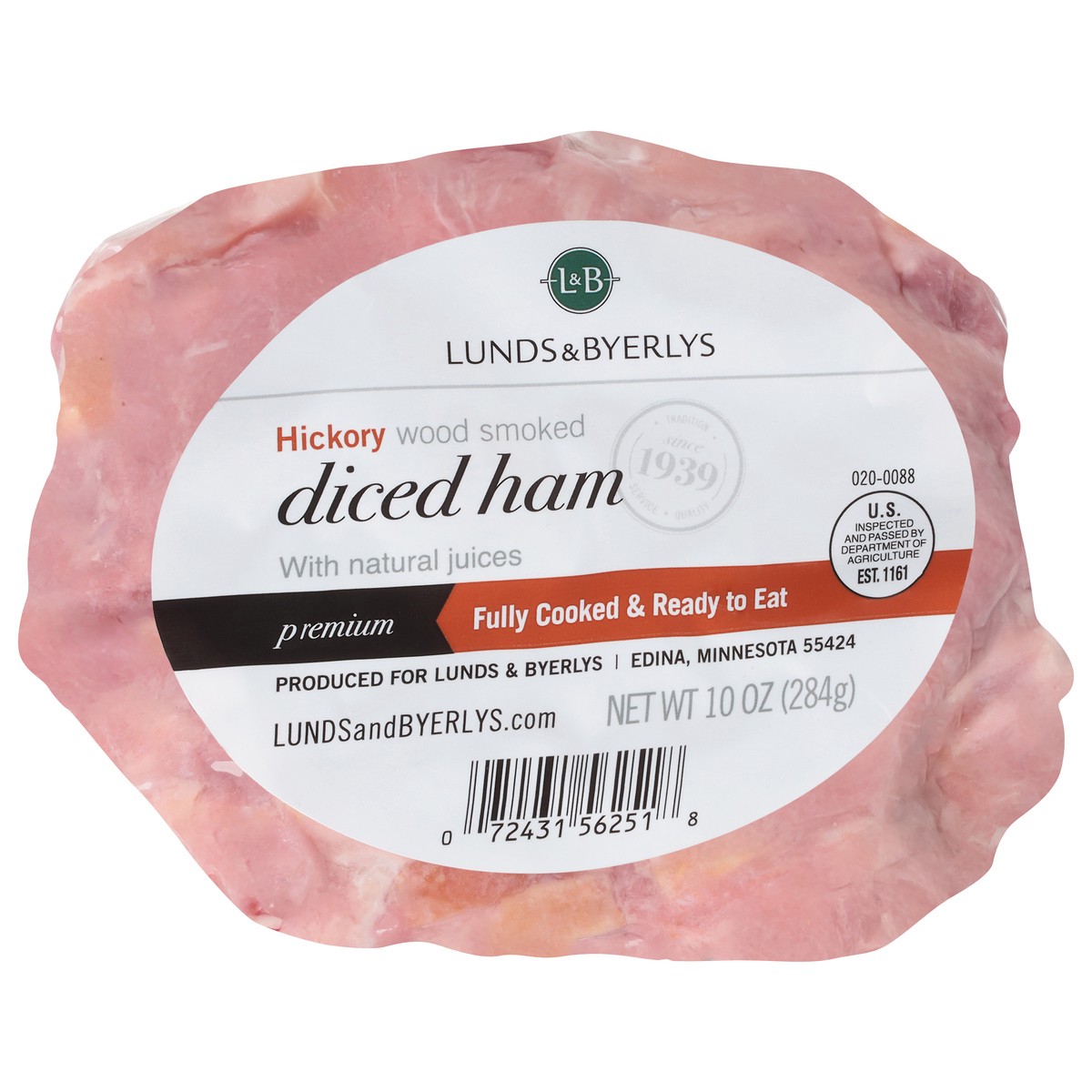 slide 3 of 4, Lunds & Byerlys Premium Diced Hickory Wood Smoked Ham with Natural Juices 10 oz, 10 oz