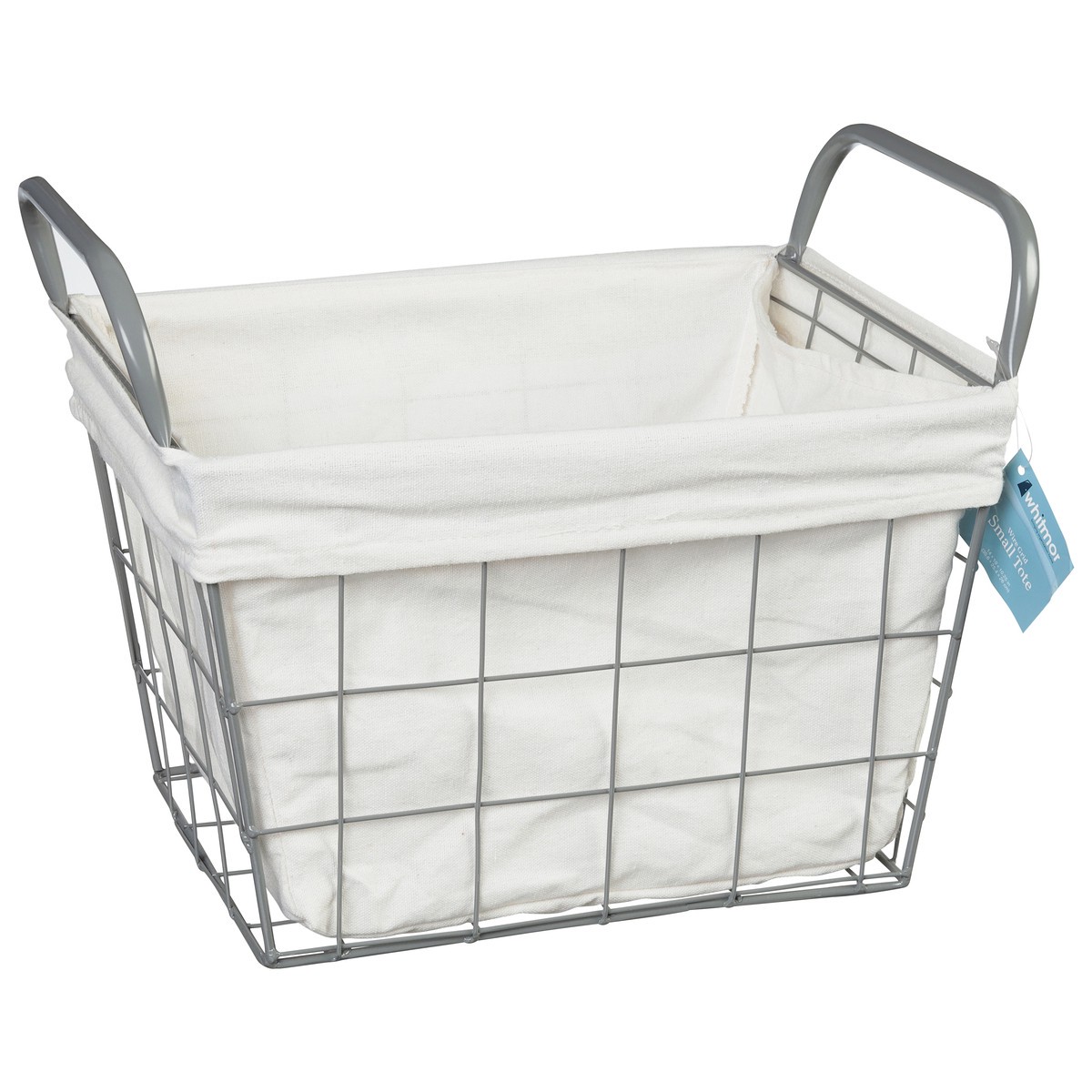 slide 9 of 9, Whitmor Wire Grid Small Tote with Liner, 1 ct