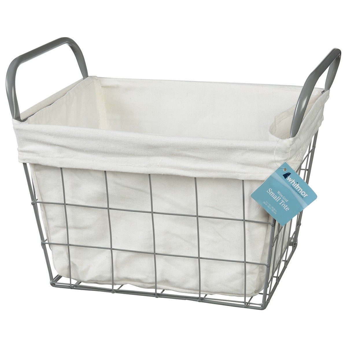 slide 8 of 9, Whitmor Wire Grid Small Tote with Liner, 1 ct