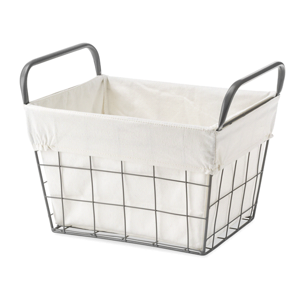 slide 1 of 1, Whitmor Wire Grid Small Tote with Liner, 1 ct