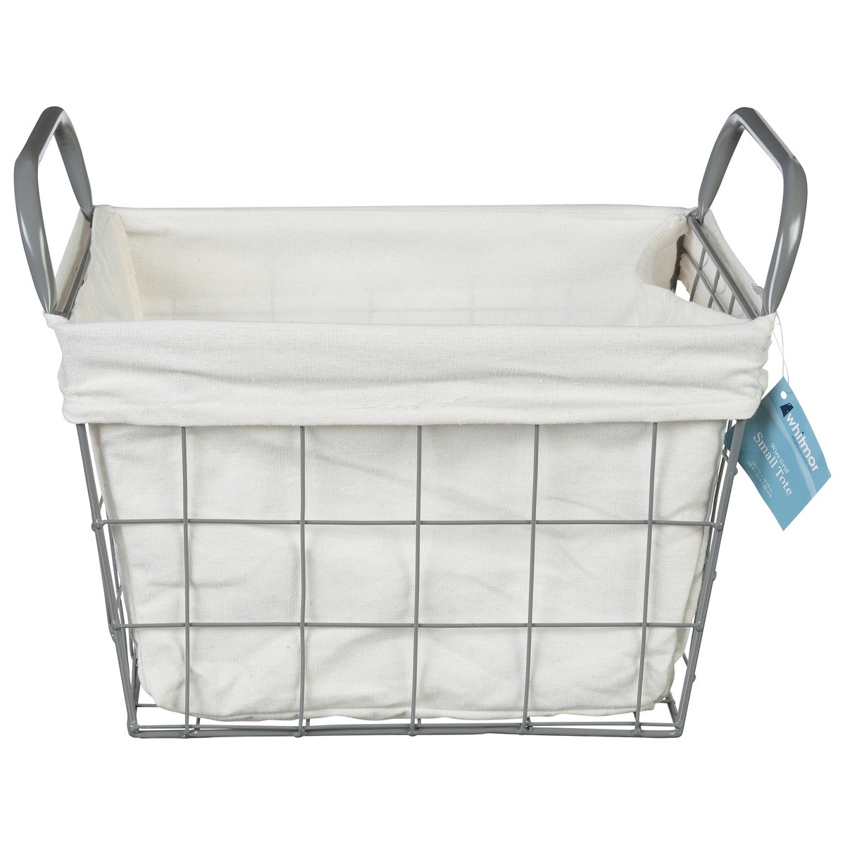 slide 1 of 9, Whitmor Wire Grid Small Tote with Liner, 1 ct