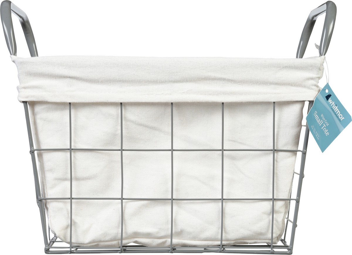 slide 5 of 9, Whitmor Wire Grid Small Tote with Liner, 1 ct