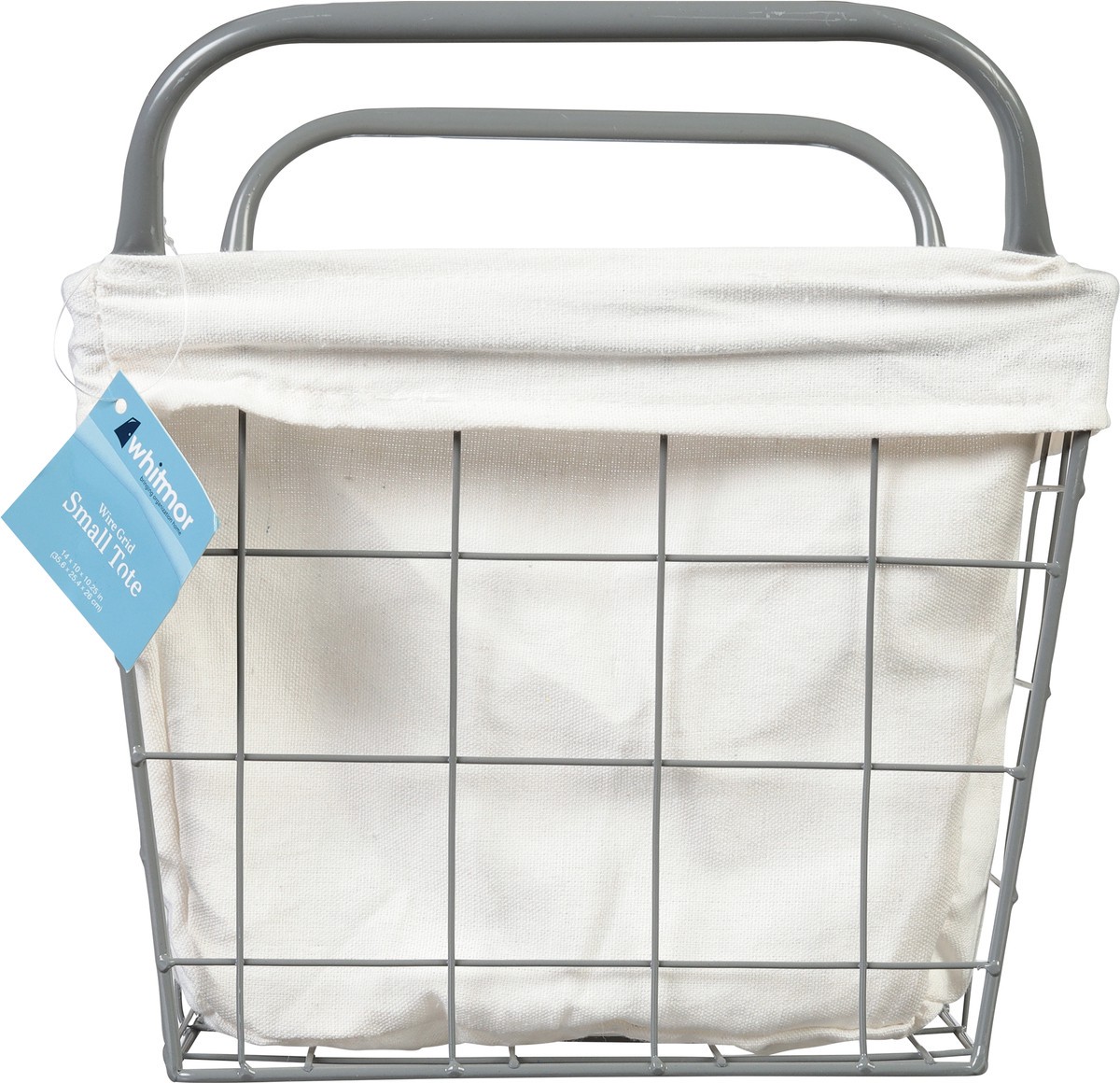 slide 7 of 9, Whitmor Wire Grid Small Tote with Liner, 1 ct