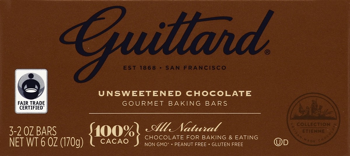 slide 1 of 4, Guittard Baking Bars 3 ea, 3 ct