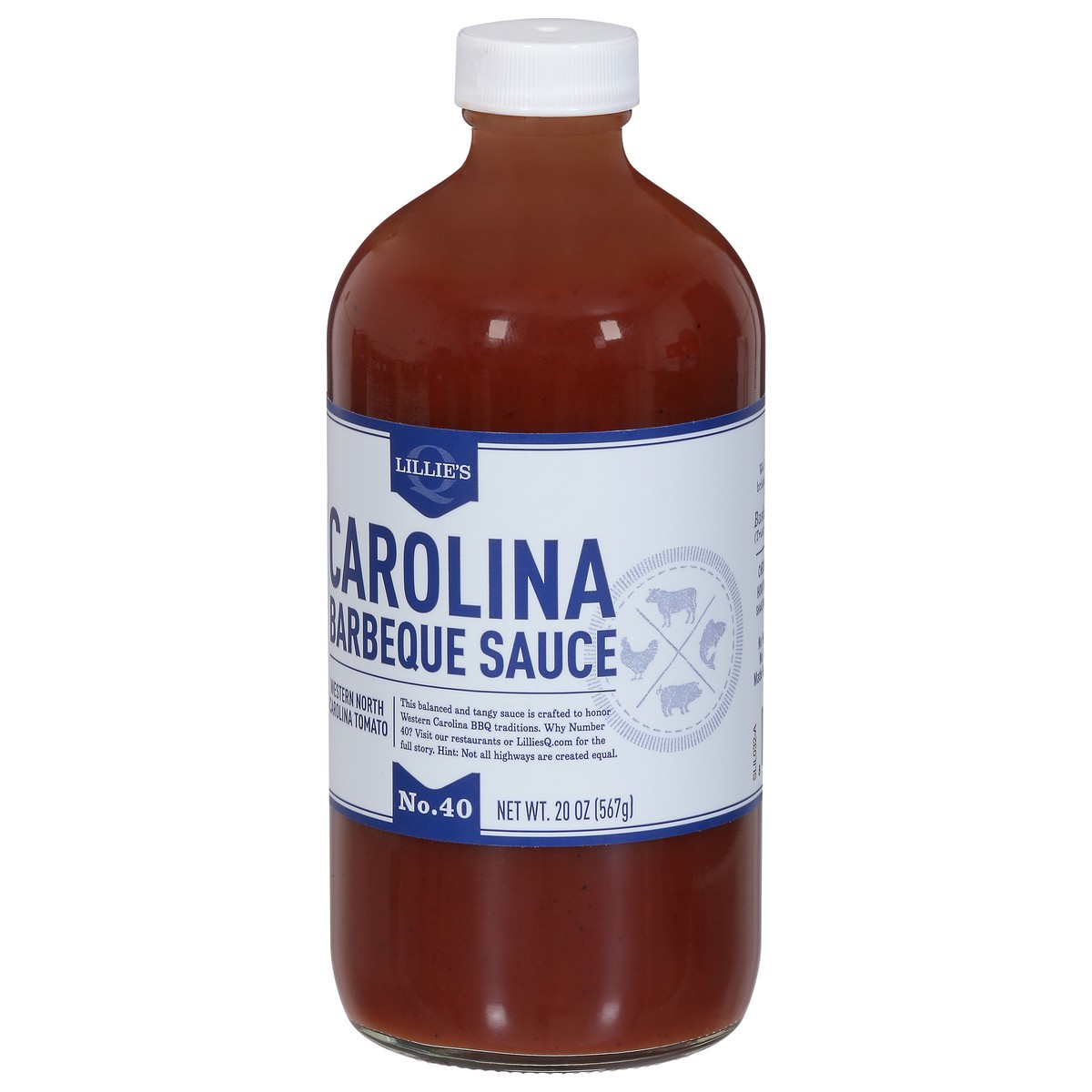 slide 4 of 9, Lillie's Q No. 40 Carolina Barbeque Sauce 20 oz, 16 fl oz