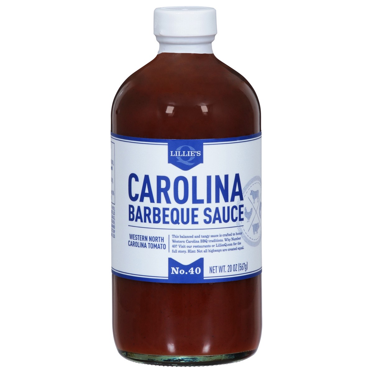 slide 1 of 9, Lillie's Q No. 40 Carolina Barbeque Sauce 20 oz, 16 fl oz