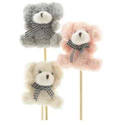 Plush Dog Bouquet or Plant Pick in Assorted Colors