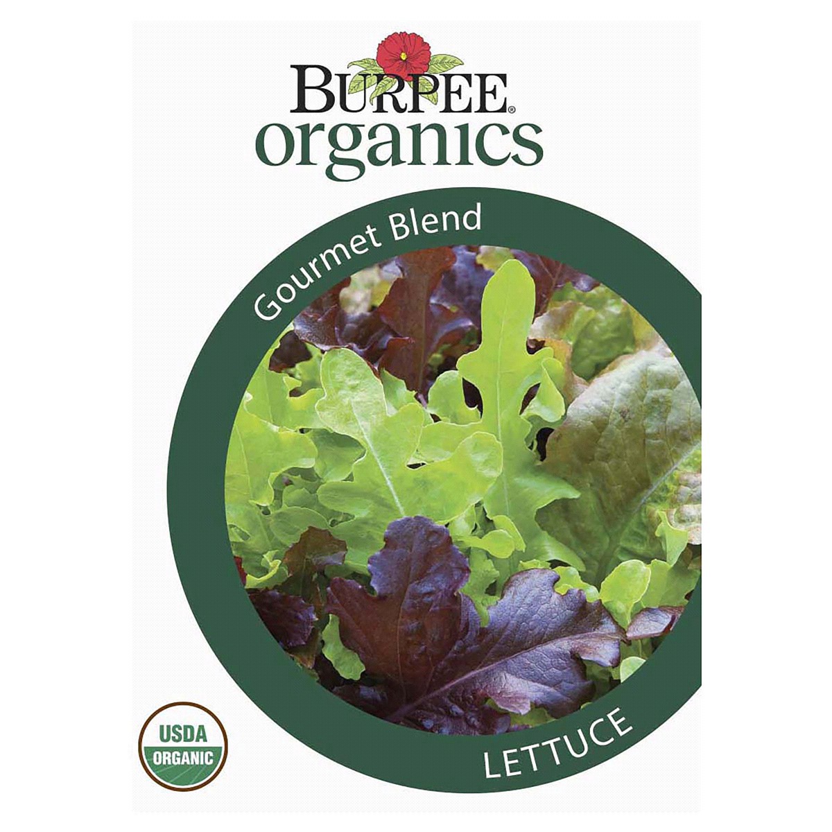 slide 1 of 5, Burpee Organic Gourmet Blend Lettuce Seeds, 1 ct