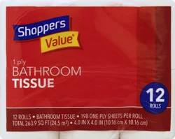Shoppers Value Bathroom Tissue 12 ea