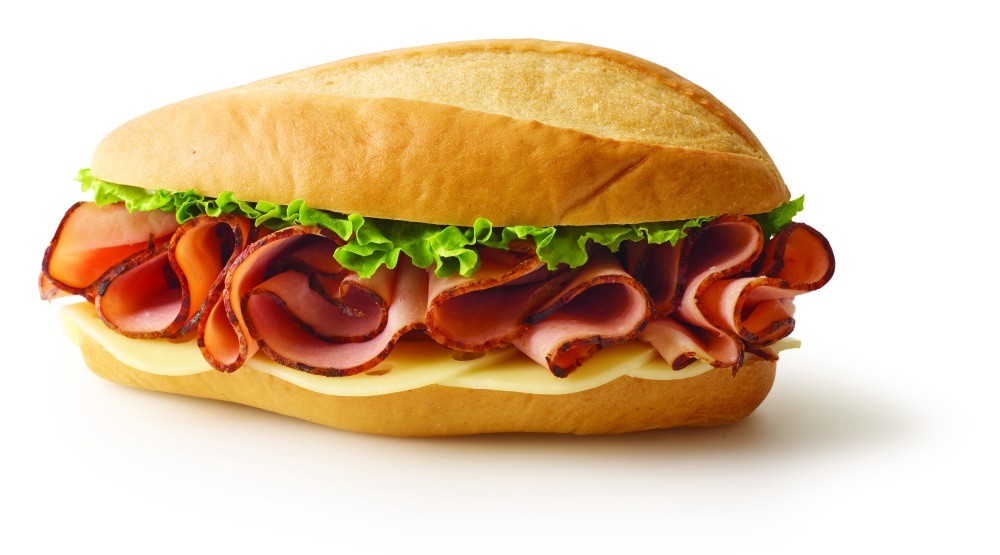 slide 1 of 1, Grab & Go Black Forest Ham With Swiss Sandwich, 7 oz