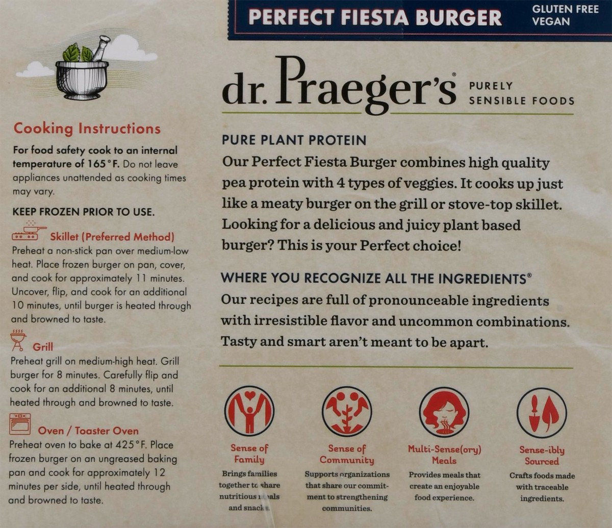 slide 2 of 9, Dr. Praeger's Perfect Fiesta Burger 2 ea, 10.5 oz