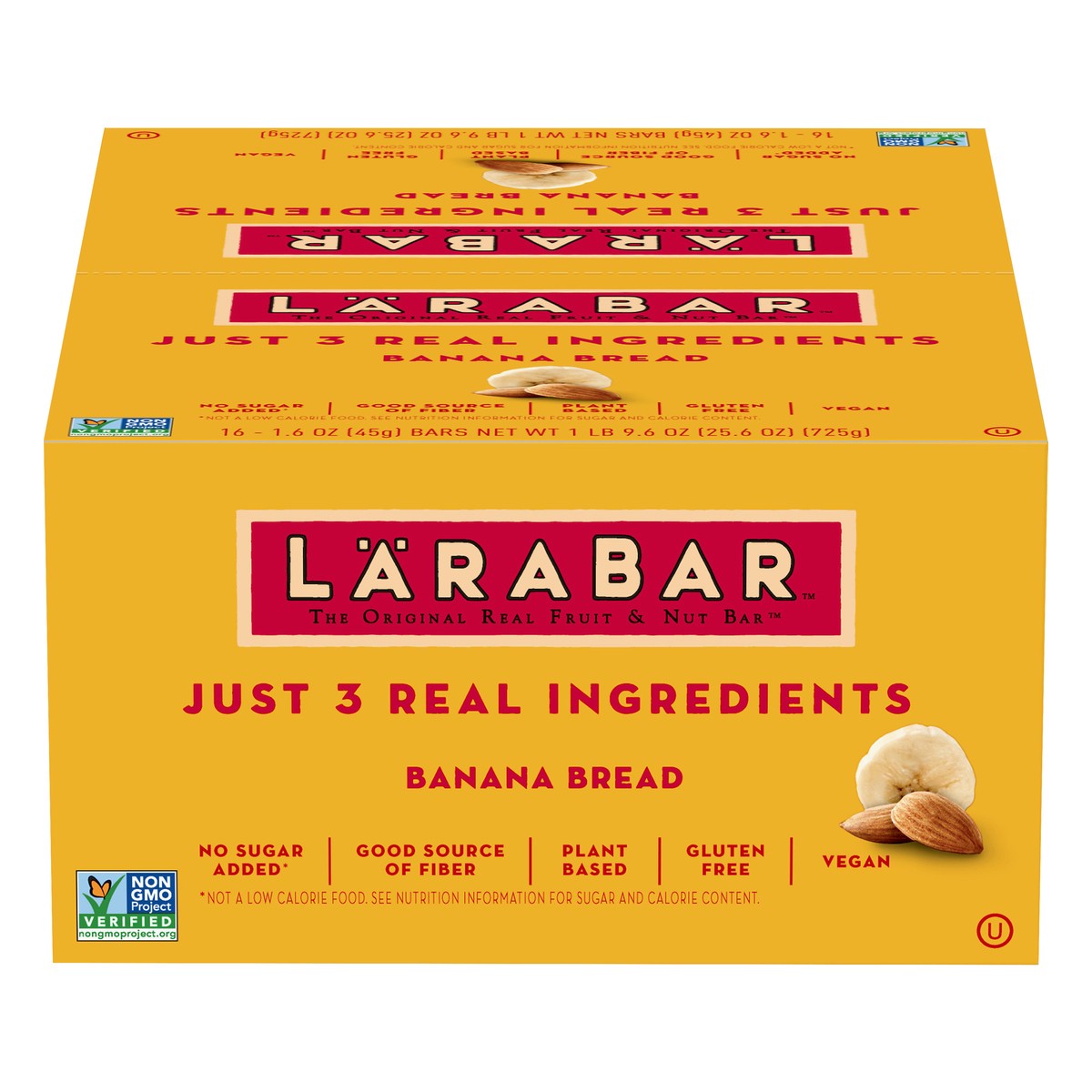 slide 7 of 13, LÄRABAR Banana Bread, Gluten Free Vegan Fruit & Nut Bar, 1.6 oz Bars, 16 Ct, 16 ct