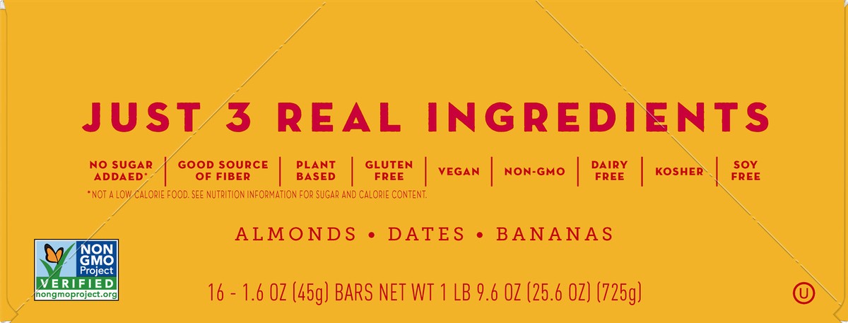 slide 6 of 13, LÄRABAR Banana Bread, Gluten Free Vegan Fruit & Nut Bar, 1.6 oz Bars, 16 Ct, 16 ct